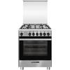 Glem SA664VI - Cucina a gas con forno a gas, 60x60 cm, inox, Classe energetica A