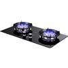 LWZQRVCT Fornello A Gas Mandarino A Nove Camere In Vetro Temperato Antideflagrante Con Telaio Antivento E Protezione Antispegnimento Della Fiamma(NG)
