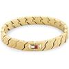 Tommy Hilfiger Jewelry Bracciale a Maglie da Uomo in Oro Giallo con la Bandiera Iconica di Tommy Hilfiger - 2790620