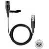 generic Microfono Lavalier nero, microfono cardioide a condensatore clip-on per sistemi wireless AKG/Samson, connettore mini XLR TA3F