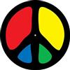 Generic Tappetino Per Giradischi Slip Mat Scratch Pad Feltro per qualsiasi 12 LP DJ Vinyl Giradischi Giradischi Grafica personalizzata - Peace Sign