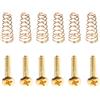 Domybest - Set di 6 viti per pickup single Coil per Stratocaster, Telecaster, chitarre, Gold