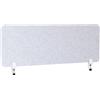 Danieli - Pannelli Fonoassorbenti da Scrivania 140x45 cm. Divisori da Scrivania per Assorbire Rumori Interni. Pannelli Divisori Ideali per Comfort Acustico in Uffici, Open Space, Scuole (Grigio)