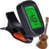 Generic Accordatore per chitarra ricaricabile, accordatore per chitarra elettrica, accordatore a clip per chitarra, accordatore multifunzionale per ukulele elettrico, accordatore leggero per strumenti
