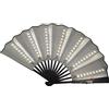 Harilla Ventilatore da barra a LED Ventaglio pieghevole Luci danzanti Ventilatore luminoso per feste per Halloween Natale, Bianco