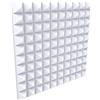 Lenacustica Pannelli Fonoassorbenti Piramidali Bianco per Correzione Acustica. Misura 50x50x5cm Pacco da 20