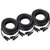Pronomic Set da 3 Pronomic Stage IECD-10 Cavo Ibrido DMX C/DMX (cavo combinato per alimentazione e segnale DMX, lunghezza: 10 m) Nero