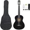 vidaXL Set di chitarra classica per principianti, 8 pezzi, nero 1/2 34