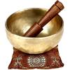 Ajuny - Campana tibetana per meditazione con suono e vibrazioni, in metallo, 15 cm