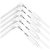 ExcelValley - 5-Pack Cavi Ibridi Modulari Patch Mono TS 3,5mm 1/8Eurorack Synth Sintetizzatore [Bianco - 20cm 8]