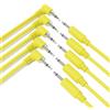 ExcelValley - 5-Pack Cavi Ibridi Modulari Patch Mono TS 3,5mm 1/8Eurorack Synth Sintetizzatore [Giallo - 10cm 4]