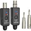 Generic Sistema Microfonico Senza Fili Con Adattatore Plug-On XLR, Trasmettitore 2.4Ghz E Ricevitore Per Microfoni E Strumenti Dinamici, Bassa Latenza, Gamma Di Trasmissione 2,4 Ft