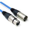 keepdrum - Cavo di controllo DMX, 3 poli, XLR, 100 ohm, colore: Blu 15 m