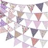 G2PLUS 10m Bandierine Viola,Ghirlanda di Bandierine,Banner Tessuto