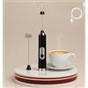 Britiva Potente montalatte ricaricabile a 3 velocità, mini miscelatore elettrico portatile per uova e bevande, con 2 fruste in acciaio inossidabile, montalatte per caffè con ricarica USB, per latte