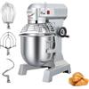 LEEVOT Impastatrice planetaria commerciale da 15L, impastatrice commerciale regolabile a 2 velocità da 600 W, impastatrice elettrica verticale per impieghi gravosi con vasca in acciaio inox per cucin
