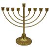 B Baosity Menorah Candelabro Ebraico Portacandele Tradizionale Decorazione per Hanukkah Realizzato in Ferro Robusto con Base Stabile Adatto per Centrotavola E, 9 Ramo