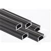 AFTERTECH 5x 2metri (10M) 1207N 12x7mm Profilo Alluminio NERO Minimal Per Strisce Strip LED Barra Rigida INTERA 2MT + Copertura TRASPARENTE (5x 2metri 1207nero clear)