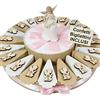 Sindy Bomboniere Torta bomboniere comunione bambina angioletti in legno incisione simboli eucarestia confetti e biglietti inclusi