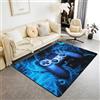 Loussiesd Tappeto Area 100 x 150 cm, Blu, Moderno, Antiscivolo, Decorativo