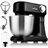LEHMANN Impastatrice Planetaria, 1500 W, 12 Velocità, Ciotola 5 L, Accessori - Frusta, Gancio Impastare e Mescolatore, ideal Impastatrice per Pizza, Pane e Dolci - perfetta per Ogni Cucina, Nero