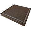 petrantiqua andreacampaillasculture Petrantiqua® Piastra Refrattaria Quadrata Artigianale Barbecue in Pietra Lavica Etna Liscia Ruvida da 2 e 3 cm di Spessore Ottima per Carne Pesce e Verdure Pizza Pane (25x25 Cm Ruvida Spessore 2 Cm)
