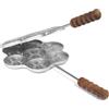 NAMAI - Tigelliera, 7 Posti da 9CM, Alluminio Pressofuso Professionale, Adatta In Lavastoviglie, Manici In Legno, Stampo Per Tigelle, Made in Italy (tigella 7 posti 9cm)
