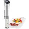 KLARSTEIN Quickstick Flex - Sous Vide, Roner, Circolatore ad Immersione, Cottura Sottovuoto, 1300 W, Circolazione 3D, Timer, 0-95 ° C, IPX7, fino a 20 Litri, Flex, Argento