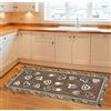 By Suardi Tappeto Suardi Passatoia Cucina Bagno Modello LOVELY col Ardesia Made in Italy (55x140)