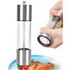 Generic Macinapepe manuale, accessorio da cucina, ricaricabile, in acciaio inox, con grossolanità regolabile, per cucina domestica, cucina all'aperto, 20,3 cm