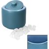 Ritzenhoff & Breker Jasper Zuccheriera con coperchio, blu oceano, 240 ml, barattolo rotondo in gres porcellanato con coperchio per zucchero a cubo, contenitore per canditi, zucchero di canna & Co.