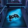 CARPETIA Tappeto da gioco Gamer per camera da adolescente, runner piccolo, 50x90 cm, colori neon vivaci, simboli iconici, sfondo nero