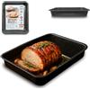 Arca, Teglia Rettangolare Alta 40x33x7 cm per Forno, Antiaderente e Bordata, Adatta alla Lavastoviglie, Ideale per Pizza e Altre Ricette, in Alluminio, Made in Italy