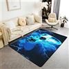 Homemissing Gamer Area Tappeto 100 x 150 cm Blu Fulmine Gamepad Tappeto Soggiorno per Camera da Letto Decorazione Casa Moderno Console di Gioco Controller Tappeto Ultra Morbido Antiscivolo Tappetino per Interni