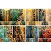 Craft Kreatively Klimt - Carta di riso astratta, 29 x 29 cm (2 fogli), per decoupage, 8 motivi per collage, tecnica mista, creazione di biglietti e artigianato, decoupage CRAFT KREATIVELY