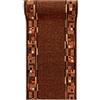 Mazovia Tappeto Antiscivolo per Corridoio - Passatoia Corridoio Geometrico Moderno - Tappeto a pelo Corto per Ingresso, Salotto - Certificato Oeko-Tex - Corridore a Metro - Marrone 67 x 500 cm