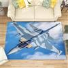 Generico Tappeto Salotto di Flanella Stampato In 3D, Moderni Jet Da Combattimento In Volo Tappeti Morbido Soggiorno Camera per Bambini, Decorazione Piccolo Blu Tappeto per Giochi Antiscivolo, 80x150 cm