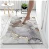 Ergocar Tappeti Bagno Super Assorbenti, Tappetino Da Cucina Antiscivolo, Resistente All'usura Morbido Tappetino da Bagno, per Bagno, Cucina, Camera da Letto(Pattern di Marmo)