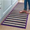 CosìCasa Tappeto Bamboo Cucina Antiscivolo | Passatoia Cucina Idrorepellente, Facile da Pulire e Realizzata con Materiali Sostenibili | Tappeto Bambu Effetto Degrade (Viola, 50 x 140 cm)