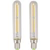 Marhynchus 2Pcs Lampadine a Tubo LED 4W E14 Supporto 220‑240V Lampadine a LED 2300K Lampadine Tubolari T20x120 per Illuminazione (Trasparente)
