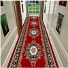 HDGZ Tappeto Passatoia al Metro Corridoio Soggiorno Rosso Classico Fiori A Pelo Corto Cucina Tiles Passatoia Cucina Antiscivolo Lavabile AntiGraffio (Size : 80x550cm)