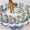Sindy Bomboniere Torta bomboniere battesimo angeli musicisti d'appoggio e centrale angelo con arpa e orsetto confetti e biglietti inclusi (20 fette)