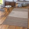 TT Home Tappeto di design Kelim intessuto a mano, in cotone al 100% con motivo moderno, beige, Dimensione:60x110 cm