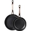 BERGNER Set 2 padelle 20+24cm in alluminio forgiato per induzione linea Copper - Testata e approvata da Gianfranco Vissani!