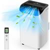 Humhold 12000 BTU - Condizionatore portatile con telecomando, unità AC 3 in 1 ventilatore e deumidificatore, rinfresca stanza fino a 500 ft², modalità