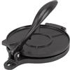 Cyrank Pressa Per Tortilla, Tortilla Maker Manuale Roti Maker Pressa Per Impasto Quesadilla Maker Pressa Per Tortilla in Lega di Alluminio Pressa Rotis Pressa Per Quesadilla Per Taco(16cm-Nero)