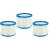 vhbw set da 3x filtro a pieghe piatte compatibile con Masko 1800W 30L, K 606 DW aspiratore umido/secco - cartuccia filtrante