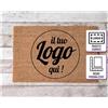 Social crazy Tappeto zerbino personalizzato - LOGO a colori personalizzato - cocco naturale ideale per ingressi (Cocco Naturale, 60x40 cm)