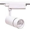 TOT ELECTRIC Faretto faro proiettore led per Binario Monofase Orientabile bianco nero pista e connettori (BIANCO, Faro 30W - Luce Naturale)