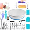 Generic Kit di per la decorazione di torte, set da 64 pezzi, girevole per torte, strumenti per glassare la pasticceria con sacchetti riutilizzabili, set di punte per pasticceria per
